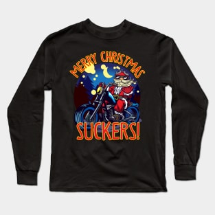 Merry Christmas motorbike Long Sleeve T-Shirt